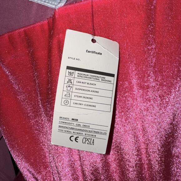 NNJXD Halloween Girl Pink PRINCESS DRESS Party Costume Fancy Dress 150 Size 12 - Picture 6 of 8